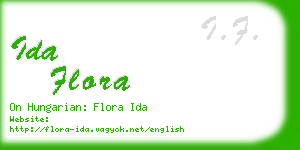ida flora business card